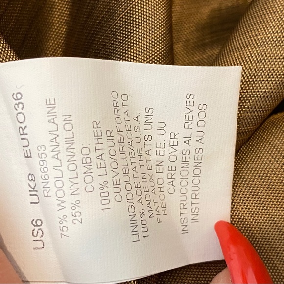 Cynthia Steffe Yellow Tartan Plaid Wool Skirt Sz 6 - Picture 10 of 10